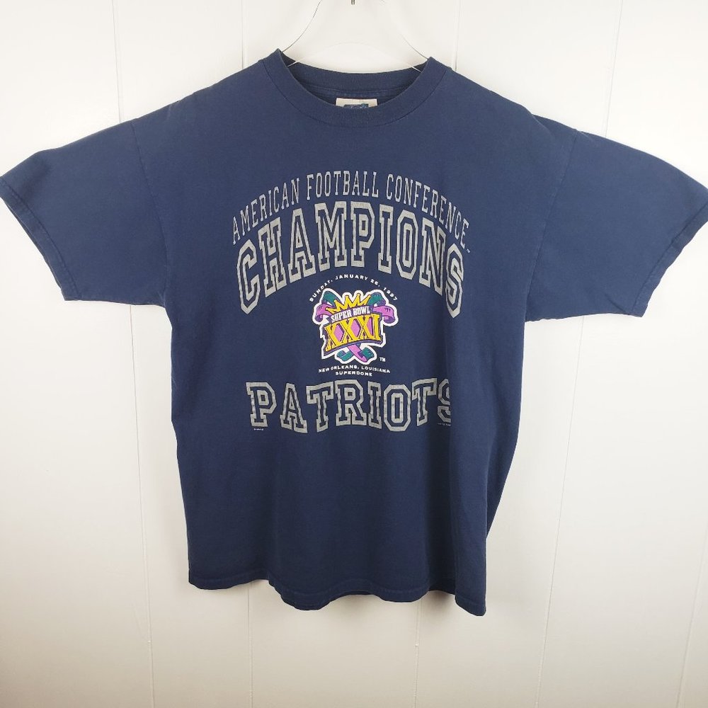 VINTAGE 1997 Superbowl XXXI Champioms Patriots Tee